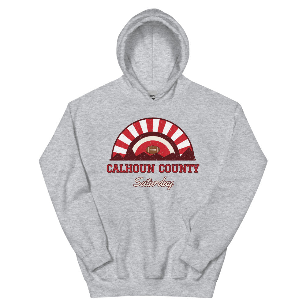 Calhoun County Saturday Hoodie in sport grey, front