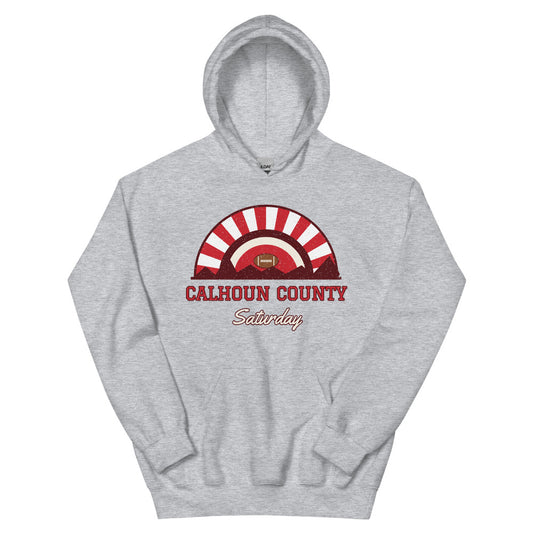Calhoun County Saturday Hoodie in sport grey, front
