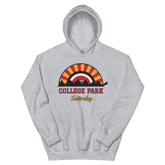 College Park Saturday Hoodie in sport grey, front