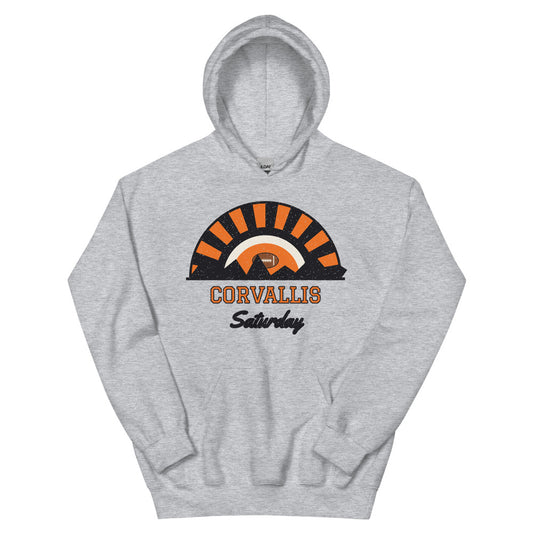 Corvallis Saturday Hoodie in sport grey, front