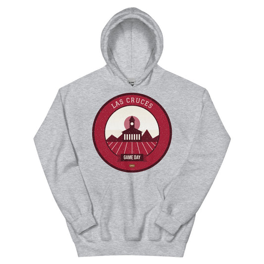 Crimson Organ Mountains Game Day Hoodie in sport grey, front