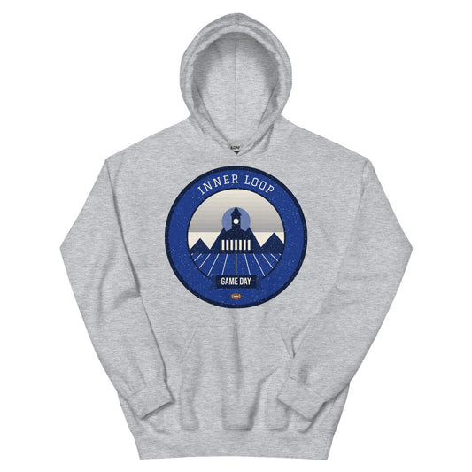 Deep Blue Inner Loop Game Day Hoodie in sport grey, front