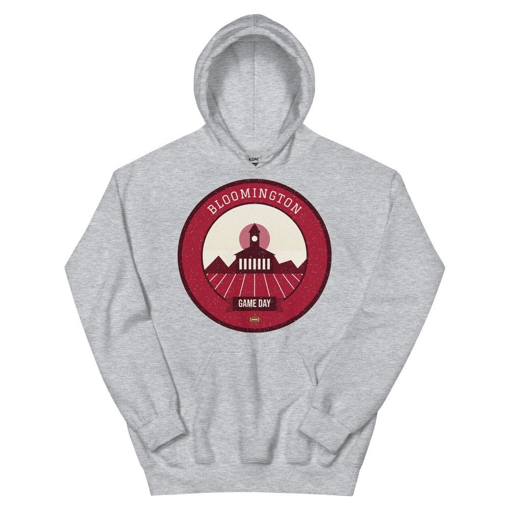 Crimson & Cream Limestone Game Day Hoodie in sport grey, front