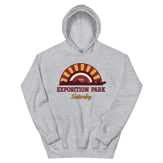 Exposition Park Saturday Hoodie in sport grey, front