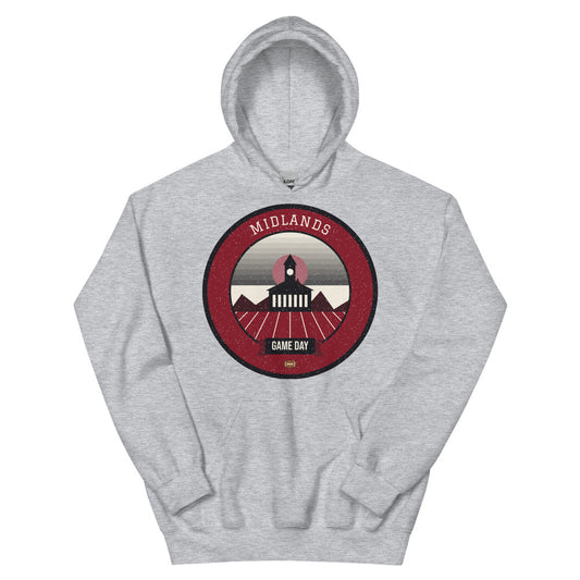Garnet & Black Palmetto Game Day Hoodie in sport grey, front