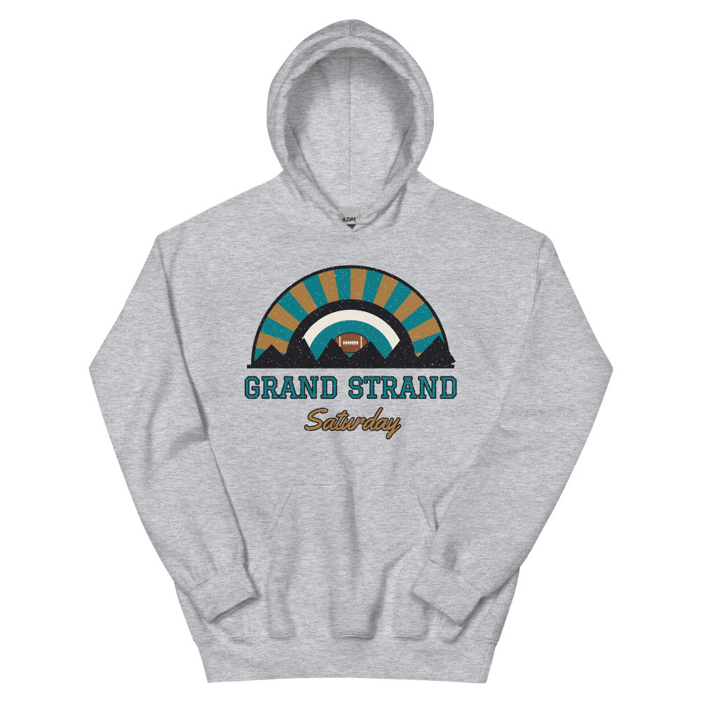 Grand Strand Saturday Hoodie in sport grey, front