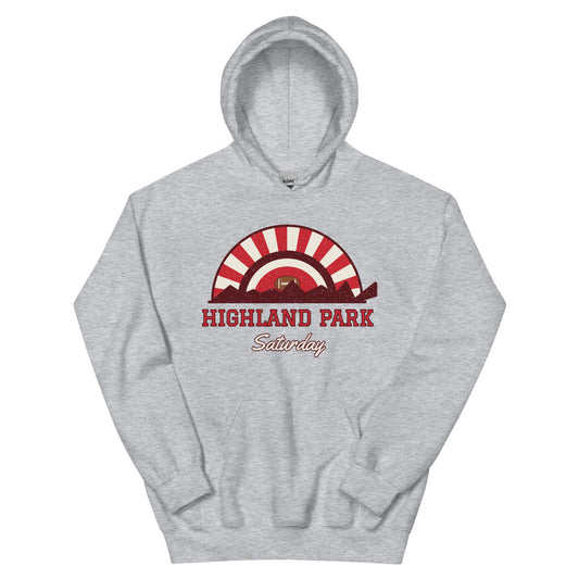 Highland Park Saturday Hoodie in sport grey, front