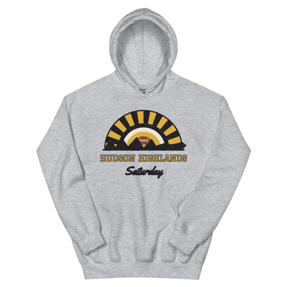 Hudson Highlands Saturday Hoodie in sport grey, front