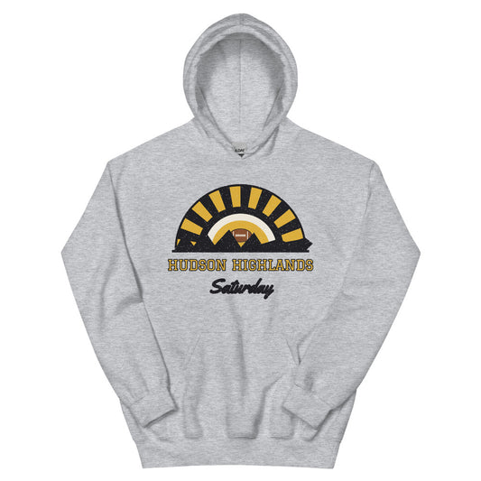 Hudson Highlands Saturday Hoodie in sport grey, front
