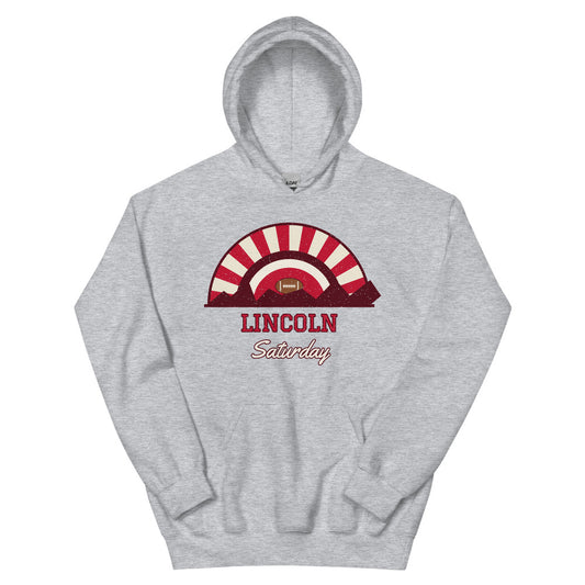 Lincoln Saturday Hoodie in sport grey, front