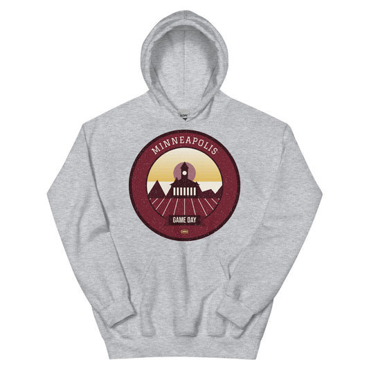 Maroon & Gold North Star Game Day Hoodie in sport grey, front