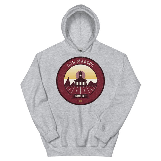 Maroon & Gold Spring River Game Day Hoodie in sport grey, front