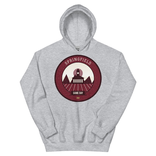 Maroon Ozark Highway Game Day Hoodie in sport grey, front