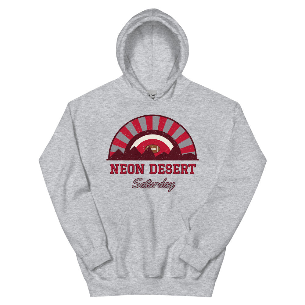 Neon Desert Saturday Hoodie in sport grey, front