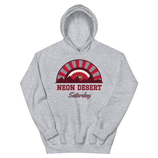 Neon Desert Saturday Hoodie in sport grey, front