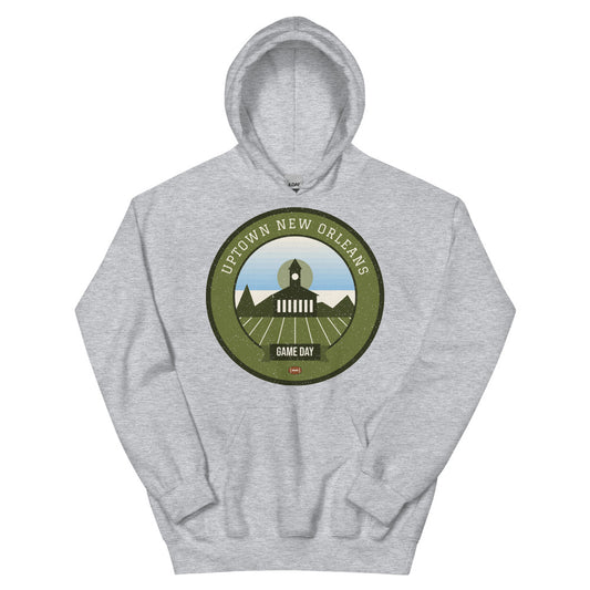 Olive & Sky Streetcar Game Day Hoodie in sport grey, front