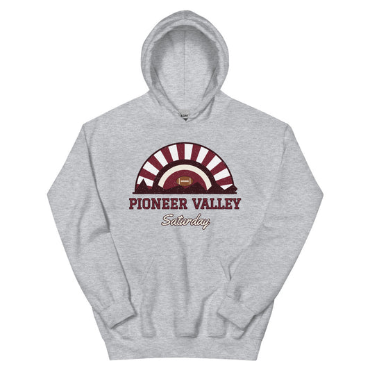 Pioneer Valley Saturday Hoodie in sport grey, front