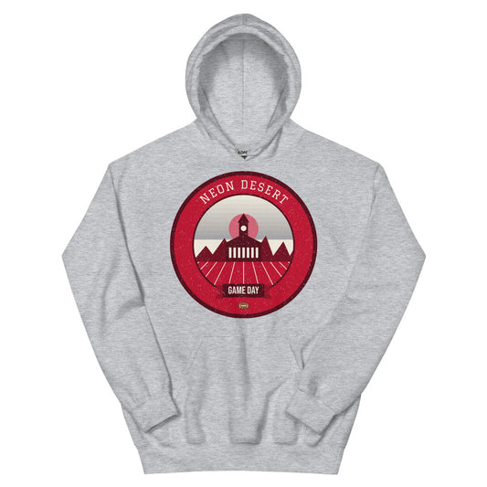 Scarlet Desert Neon Game Day Hoodie in sport grey, front