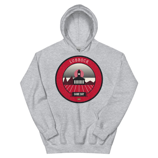 Scarlet High Plains Game Day Hoodie in sport grey, front