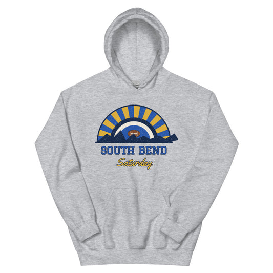 South Bend Saturday Hoodie in sport grey, front
