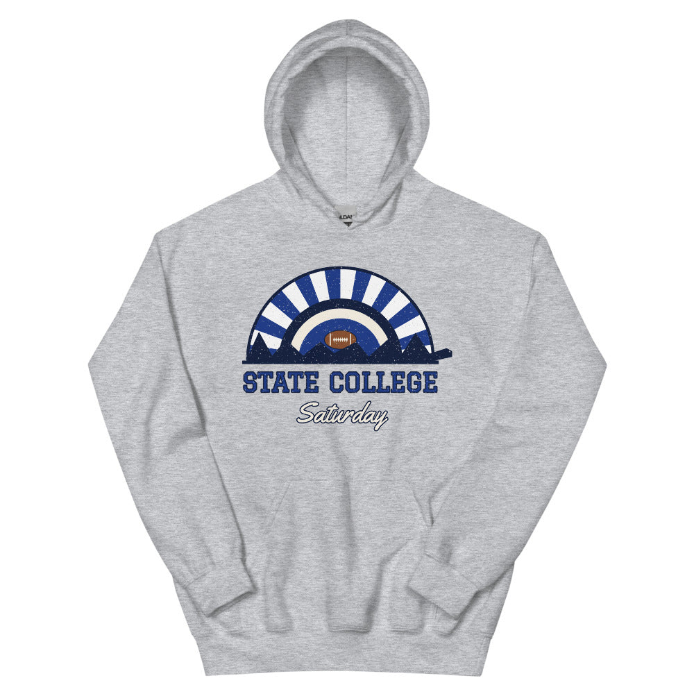 State College Saturday Hoodie in sport grey, front