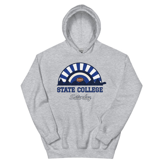 State College Saturday Hoodie in sport grey, front