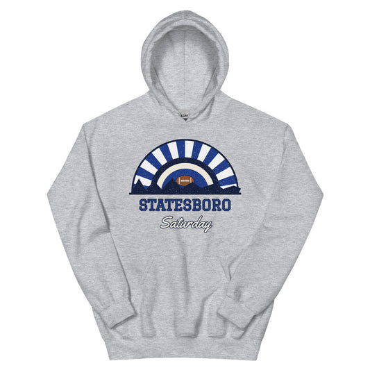Statesboro Saturday Hoodie in sport grey, front