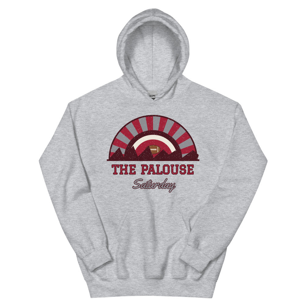 The Palouse Saturday Hoodie in sport grey, front