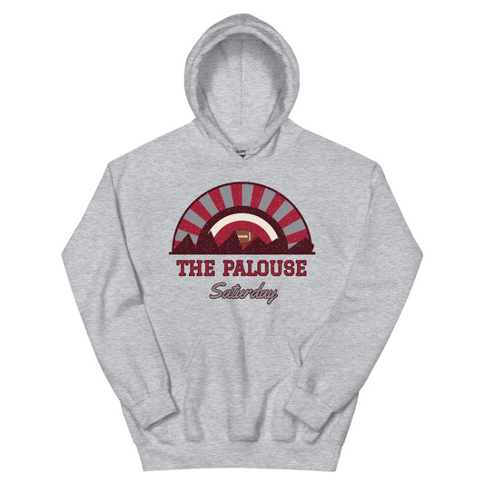 The Palouse Saturday Hoodie in sport grey, front