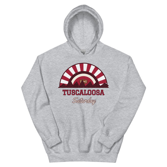 Tuscaloosa Saturday Hoodie in sport grey, front