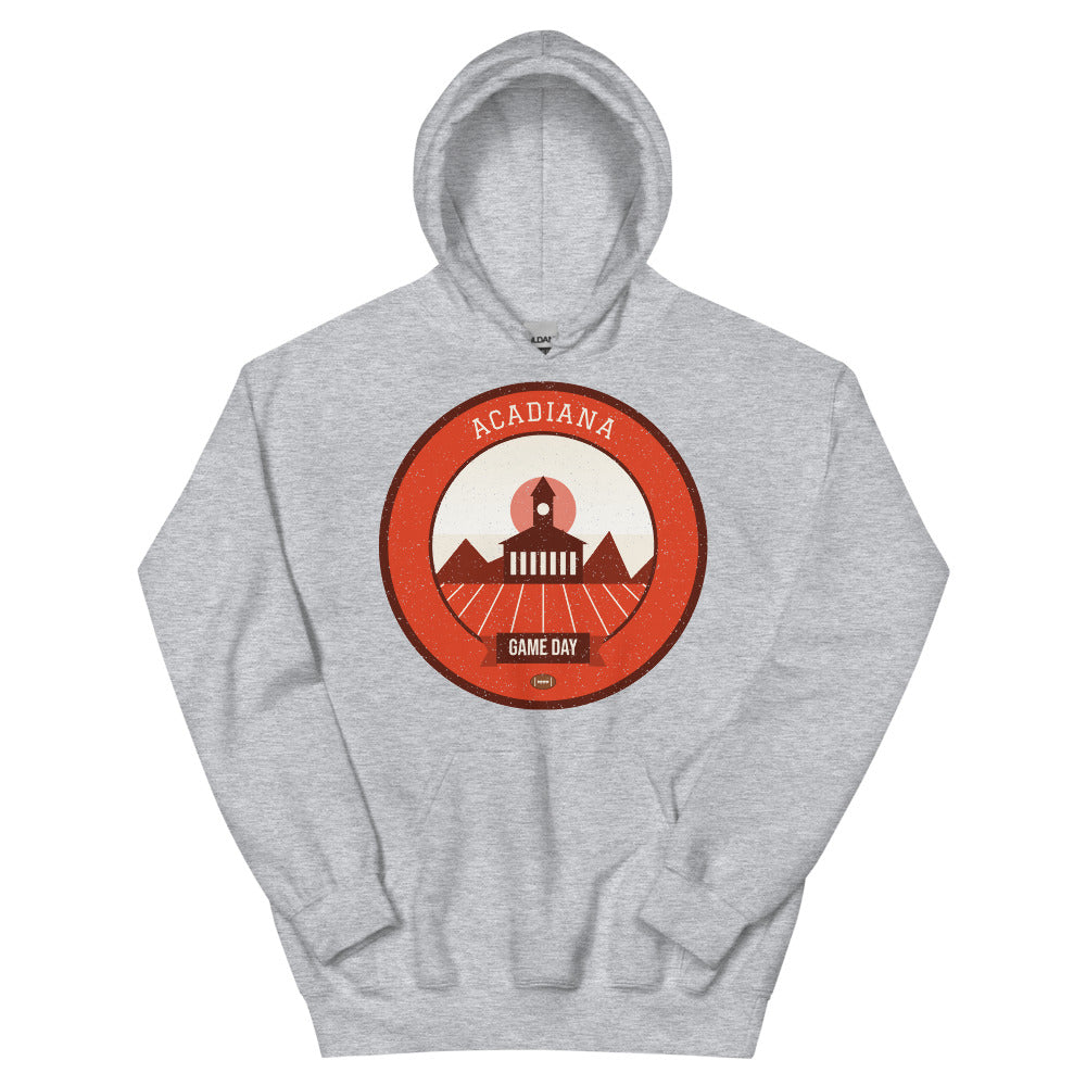 Vermilion Acadiana Game Day Hoodie in sport grey, front