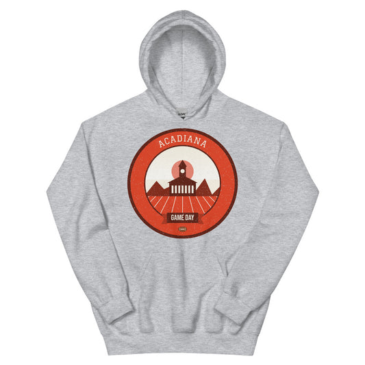 Vermilion Acadiana Game Day Hoodie in sport grey, front