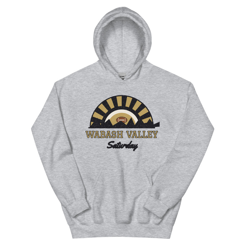 Wabash Valley Saturday Hoodie in sport grey, front