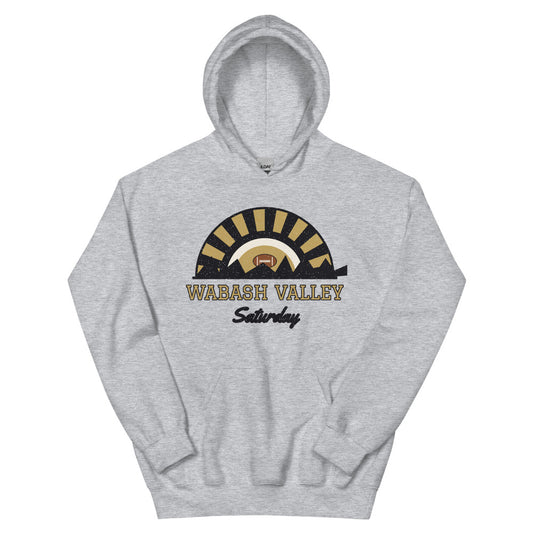Wabash Valley Saturday Hoodie in sport grey, front