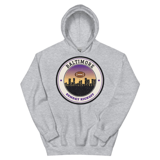 Baltimore Sunday Kickoff Hoodie in sport grey, front