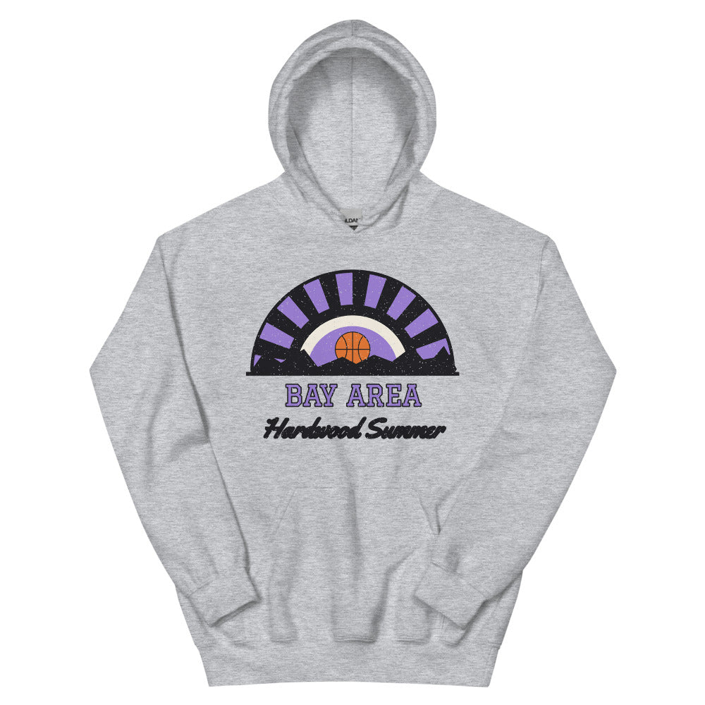 Bay Area Hardwood Summer Hoodie in sport grey, front