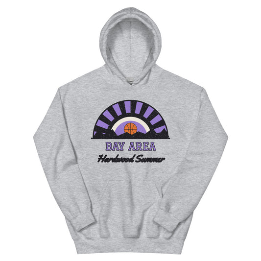 Bay Area Hardwood Summer Hoodie in sport grey, front
