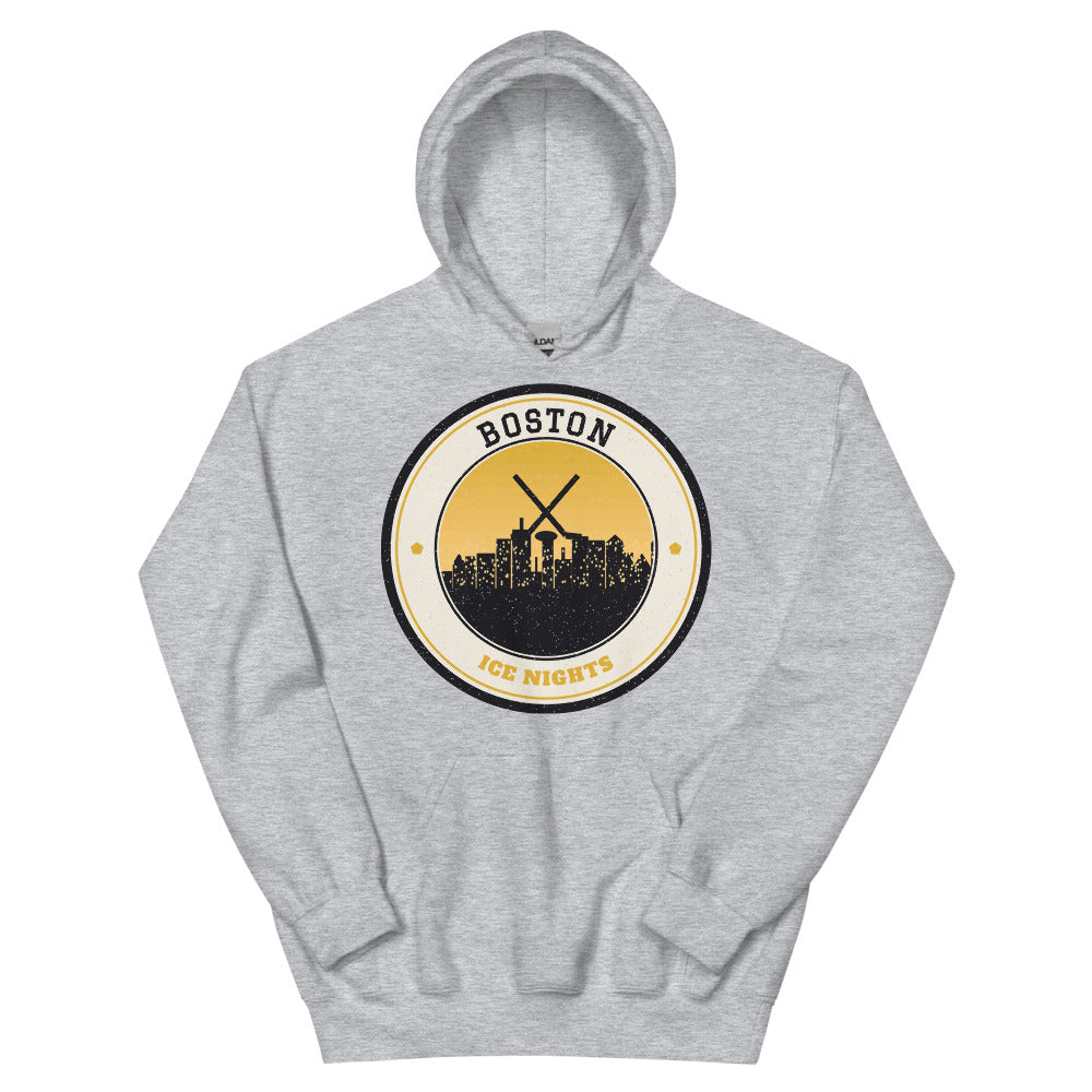 Boston Ice Nights Hoodie in sport grey, front
