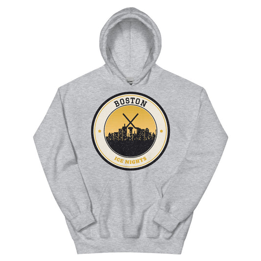 Boston Ice Nights Hoodie in sport grey, front