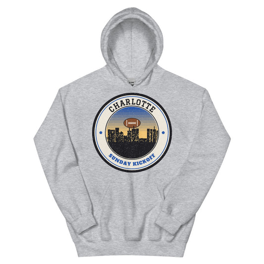 Charlotte Sunday Kickoff Hoodie in sport grey, front