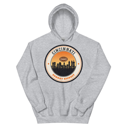 Cincinnati Sunday Kickoff Hoodie in sport grey, front