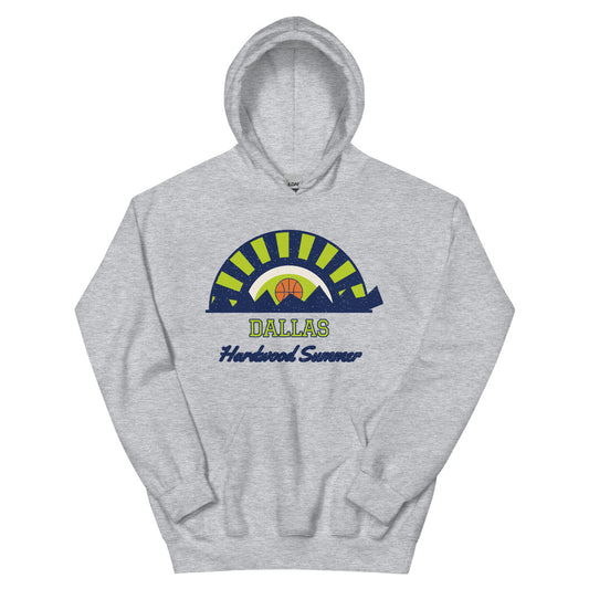 Dallas Hardwood Summer Hoodie in sport grey, front