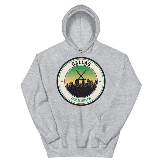 Dallas Ice Nights Hoodie in sport grey, front