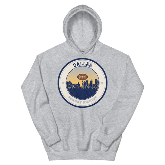 Dallas Sunday Kickoff Hoodie in sport grey, front