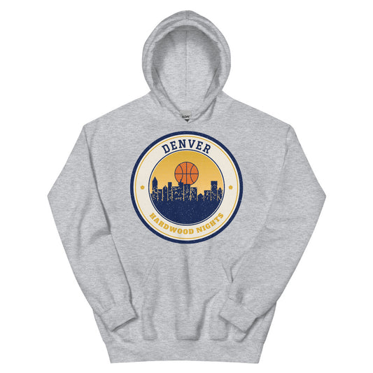 Denver Hardwood Nights Hoodie in sport grey, front