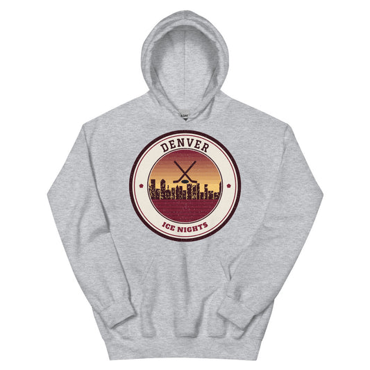 Denver Ice Nights Hoodie in sport grey, front