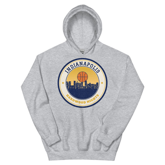 Indianapolis Hardwood Nights Hoodie in sport grey, front