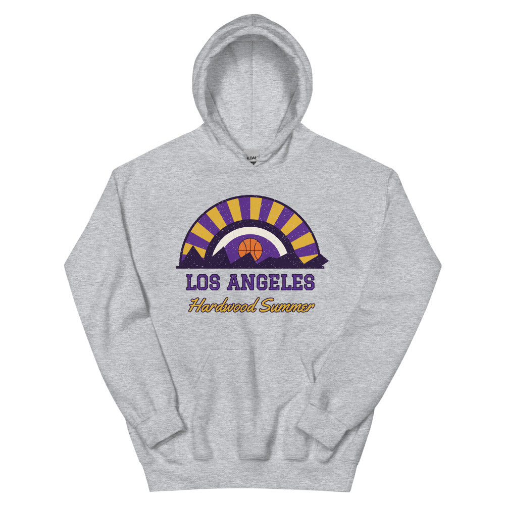 Los Angeles Hardwood Summer Hoodie in sport grey, front