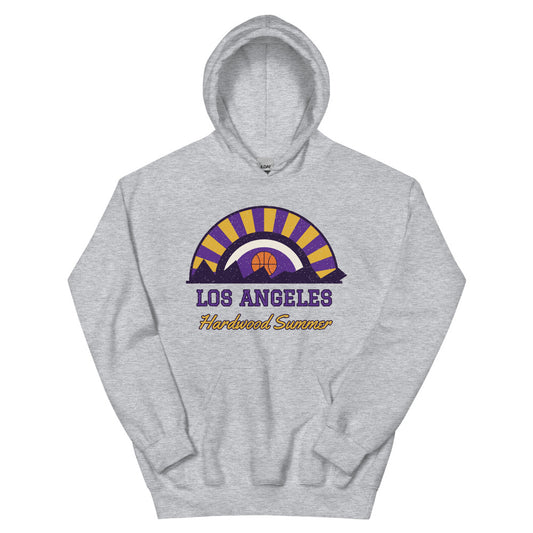 Los Angeles Hardwood Summer Hoodie in sport grey, front