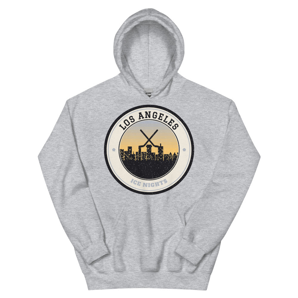 Los Angeles Ice Nights Hoodie in sport grey, front
